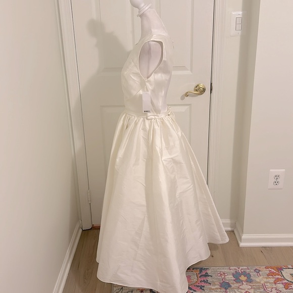 Amsale Little White Dress LW212 NWT Size 8 In Ivory White Anthropologie Bhldn - Picture 8 of 14